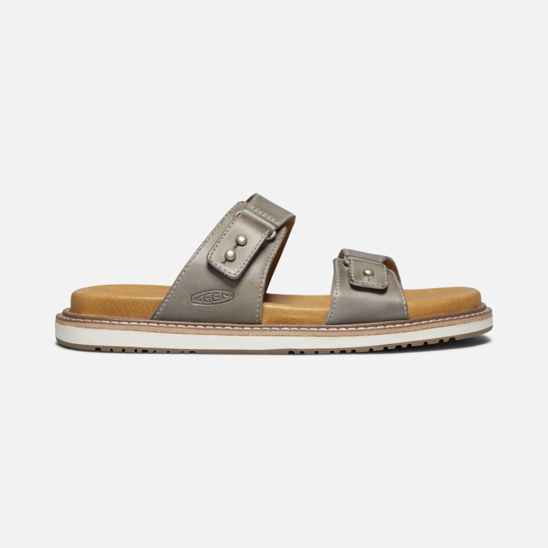 Keen Lana Slides - Women's Deep Grey Silver Sandals